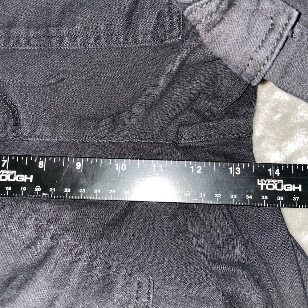 Banana Republic Black High Rise Tapered Cargo Pants Belted Denim Size 6